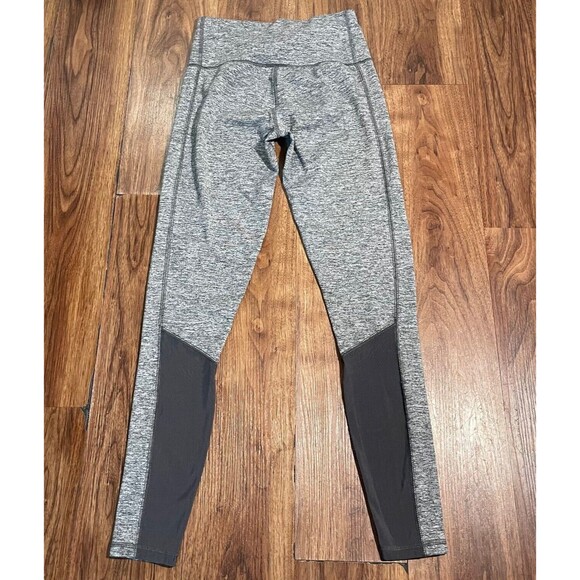 Puma Leggings Gray Logo Mesh Compression Yoga Pants Women's Size Small - Picture 6 of 6